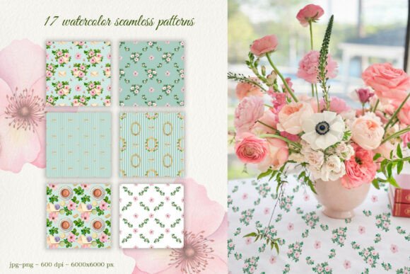 Download Rococo Wild Rose Tea Time Watercolor - Premium Resources