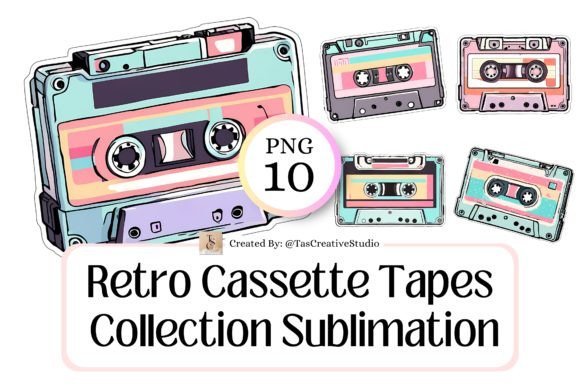 Download Retro Cassette Tapes Digital Stickers - Retro Collection