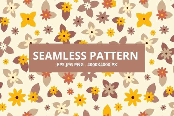 Download 60s Retro Flowers Pattern - Retro Collection