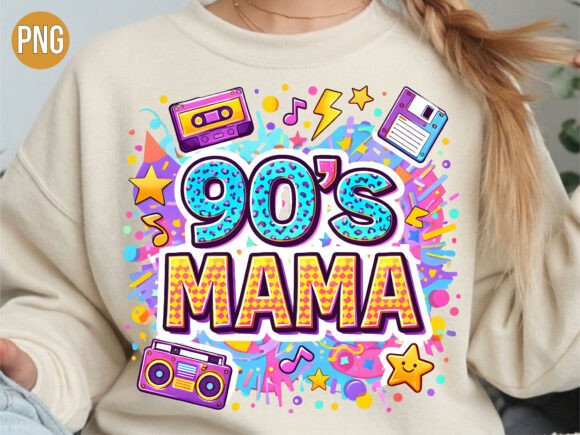 Download 90s Mama Retro Boombox Cassette PNG - Retro Collection