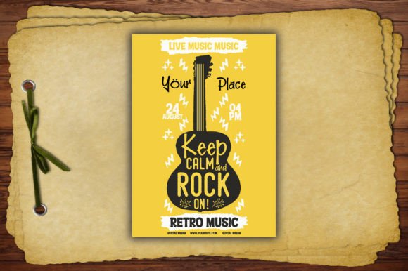Download Retro Music SVG Flyer Print Template - Retro Collection