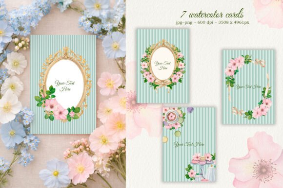 Download Rococo Wild Rose Tea Time Watercolor - Rococo Collection