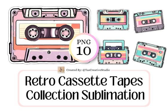 Download Retro Cassette Tapes Pastel Sublimation - Retro Collection