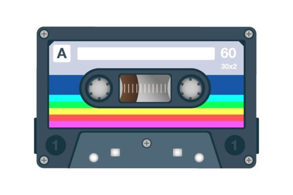 Download Cassette Flat Icon. Retro Audio Tape, Ol - Retro Collection