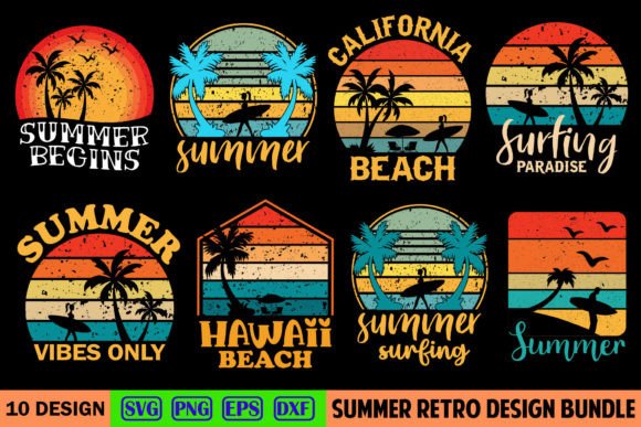 Download Summer Retro Designs Bundle - Retro Collection
