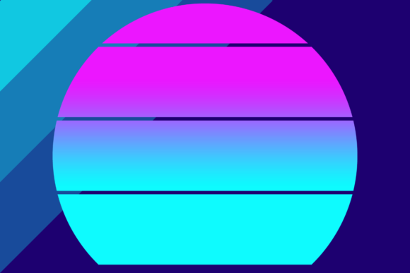 Download Retrowave Neon Sunset Background - Retro Collection