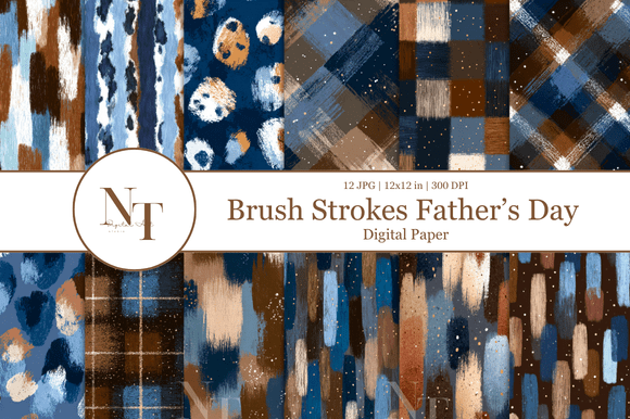 Download Brush Strokes Father's Day Digital Paper - Digital paper Collection