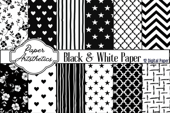 Download Black and White Digital Paper Pattern - Digital paper Collection