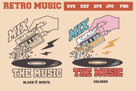Download Retro Music, Mix the Music Svg - Retro Collection
